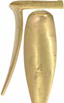 J.P. Beck Style Buttplate, sand cast brass

Overall length 4-1/2", width 1-5/8", comb 2-1/2"